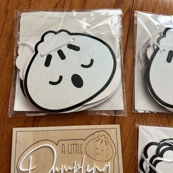 Baby Shower Dumpling Decorations - Banner and Cake Topper - Picture 2 of 5
